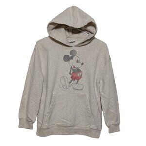 Disney Gap Teen Hoodie, Mickey Mouse, Oatmeal, Cotton Blend, Size 8